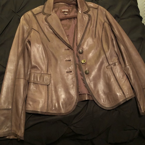 DANIER genuine leather jacket, Brown, size M/M - Picture 4 of 7